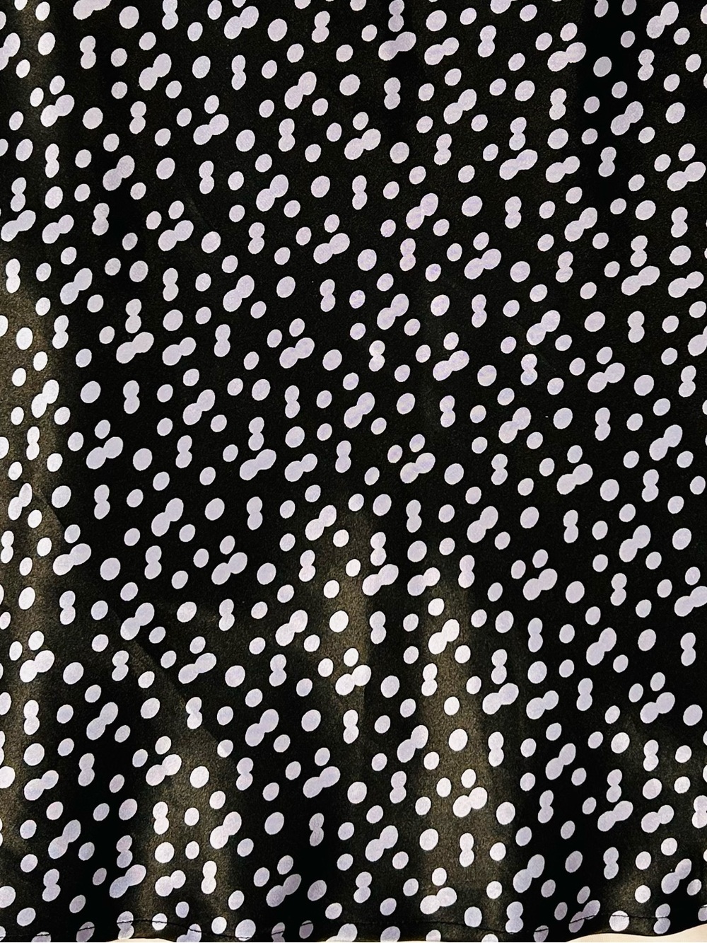 Black & purple Polka Dot Midi Skirt